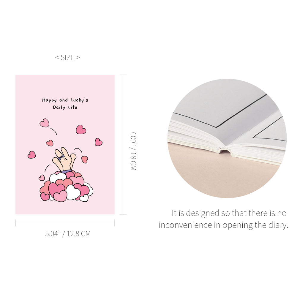 Monolike Happy and Lucky Diary 6 Month Planner, Love letter - Academic