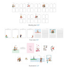 Load image into Gallery viewer, Monolike Happy and Lucky Diary 6 Month Planner, Love letter - Academic Planner, Weekly &amp; Monthly Planner, Scheduler
