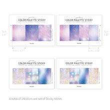 Load image into Gallery viewer, Monolike Color Palette Sticky Glitter A SET 4P - Self-Adhesive Memo Pad 30 sheets
