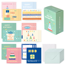 Load image into Gallery viewer, Monolike Day-by-day Card, Pop pop birthday Ver.1 - Mix 36 Mini Postcards, 36 envelopes, 36 stickers Package
