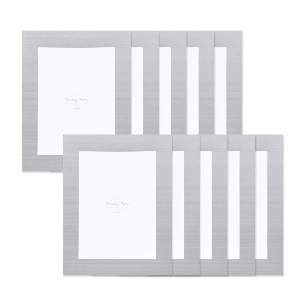 Monolike Standing Paper Frame 5x7 Metallic Series Matte Silver 10p 5x7Inch Size
