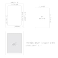 Load image into Gallery viewer, Monolike Paper Photo Frames A4 White 10 Pack - Fits A4&quot; Pictures
