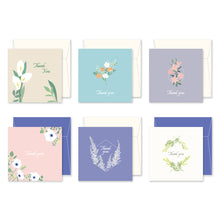 Load image into Gallery viewer, Monolike PAPER THINGS L , Thank you Blossom 6P A SET - Greeting card, Folding card, Cards Assortment, Birthday, Thinking of You, 6 cards +  6envelopes, 135x135mm
