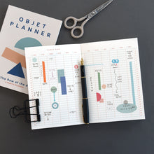 Load image into Gallery viewer, Monolike B6 Objet Diary 6 Month Planner, Blue - Academic Planner, Weekly &amp; Monthly Planner, Scheduler
