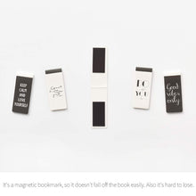 Load image into Gallery viewer, Monolike Magnetic Bookmarks Typography ver.2, Set of 5
