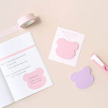 Load image into Gallery viewer, Monolike Bubble Bear Sticky-it - 8p Set Self-Adhesive Memo Pad 30 Sheets
