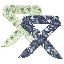 Load image into Gallery viewer, Monolike Cool Scarf Jungle Green + Jungle Navy Fashion Item Neck Wrap Cooling Scarf
