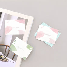 Load image into Gallery viewer, Monolike Message Thank you - Watercolor Card - Mix 40 Mini Postcards, 20 envelopes Package
