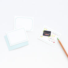 Load image into Gallery viewer, Monolike Message Blank mint Card - Mix 40 Mini Postcards, 20 envelopes Package
