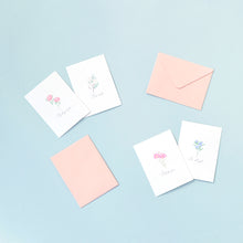 Load image into Gallery viewer, Monolike Message Front garden Card - Mix 40 Mini Postcards, 20 envelopes Package
