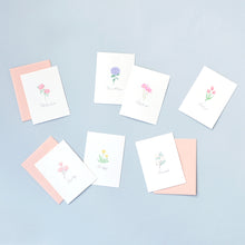 Load image into Gallery viewer, Monolike Message Front garden Card - Mix 40 Mini Postcards, 20 envelopes Package
