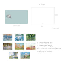 Load image into Gallery viewer, Monolike Message Monet Card - Mix 40 Mini Postcards, 20 envelopes Package
