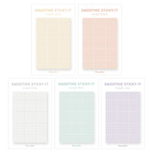 Load image into Gallery viewer, Monolike Smoothie Graph Sticky-it - 5p Set Self-Adhesive Memo Pad 50 Sheets
