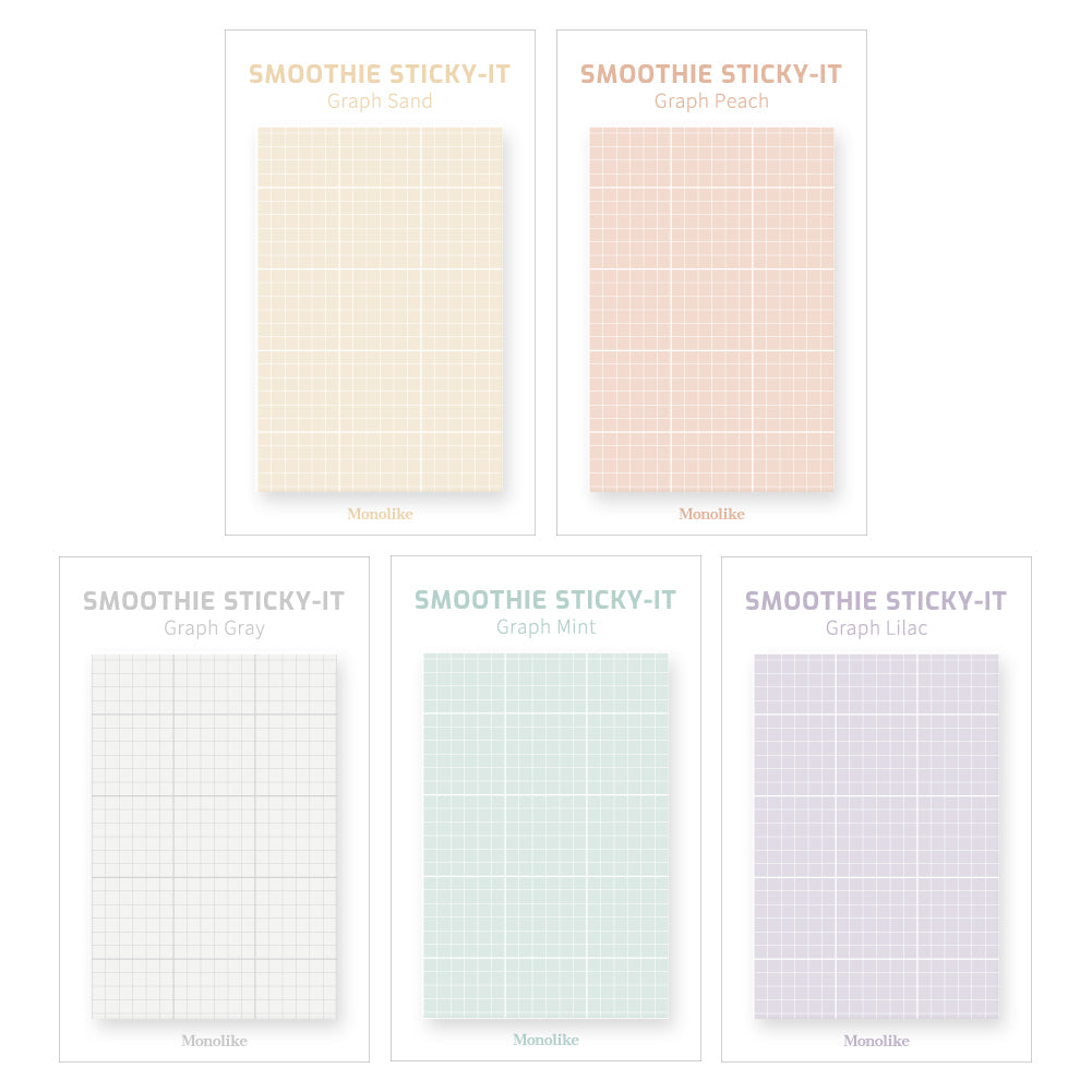 Monolike Smoothie Graph Sticky-it - 5p Set Self-Adhesive Memo Pad 50 Sheets