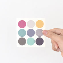 Load image into Gallery viewer, Monolike Circle Stickers - Shuffle Round Dot Sticker Medium Size Set, 6 Type Stickers 18 Sheets
