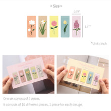 Load image into Gallery viewer, Monolike Magnetic Bookmarks The flower ver.1 + ver.2, 10 Pieces
