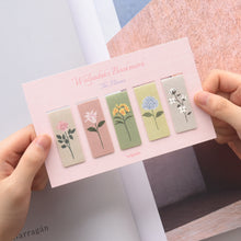 Load image into Gallery viewer, Monolike Magnetic Bookmarks The Flower, Set of 5
