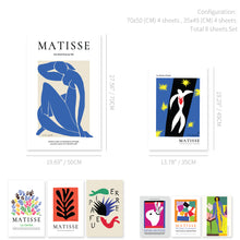 Load image into Gallery viewer, Monolike Henri Matisse Poster Painting ver.1 8P SET - 19.7&quot;x27.6&quot;, 13.8&quot;x19.3&quot; Wall Art Print, Decor &amp; Poster for Home, Office, Bedroom and Living Room
