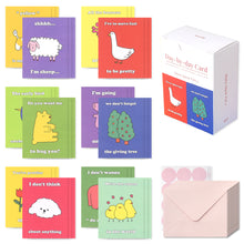 Load image into Gallery viewer, Monolike Day-by-day Card, Story town Ver.1 - Mix 36 Mini Postcards, 36 envelopes, 36 stickers Package
