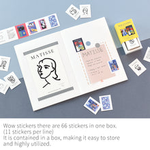 Load image into Gallery viewer, Monolike Wow Sticker Henri Matisse Ver.1 + Ver.2 Set - Mini Size Cute Stickers, Square Stickers

