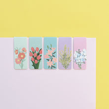 Load image into Gallery viewer, Monolike Magnetic Bookmarks Flower for you Ver.2, Set of 5
