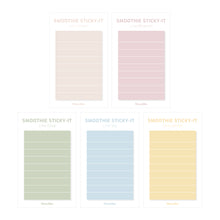 Load image into Gallery viewer, Monolike Smoothie ver.2 Line Sticky-it - 5p Set Self-Adhesive Memo Pad 50 Sheets
