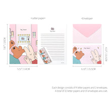 Load image into Gallery viewer, Monolike Happy and Lucky Ver.2 Letter Paper and Envelopes Set - 8Type, 32 Letter Paper + 16 Envelopes

