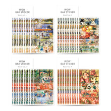 Load image into Gallery viewer, Monolike Wow Bar Sticker Pierre Auguste Renoir set - Mini size cute stickers, square stickers
