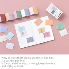 Load image into Gallery viewer, Monolike Wow Sticker Plan ver.1 + ver.2 Set - Mini Size Cute Stickers, Square Stickers
