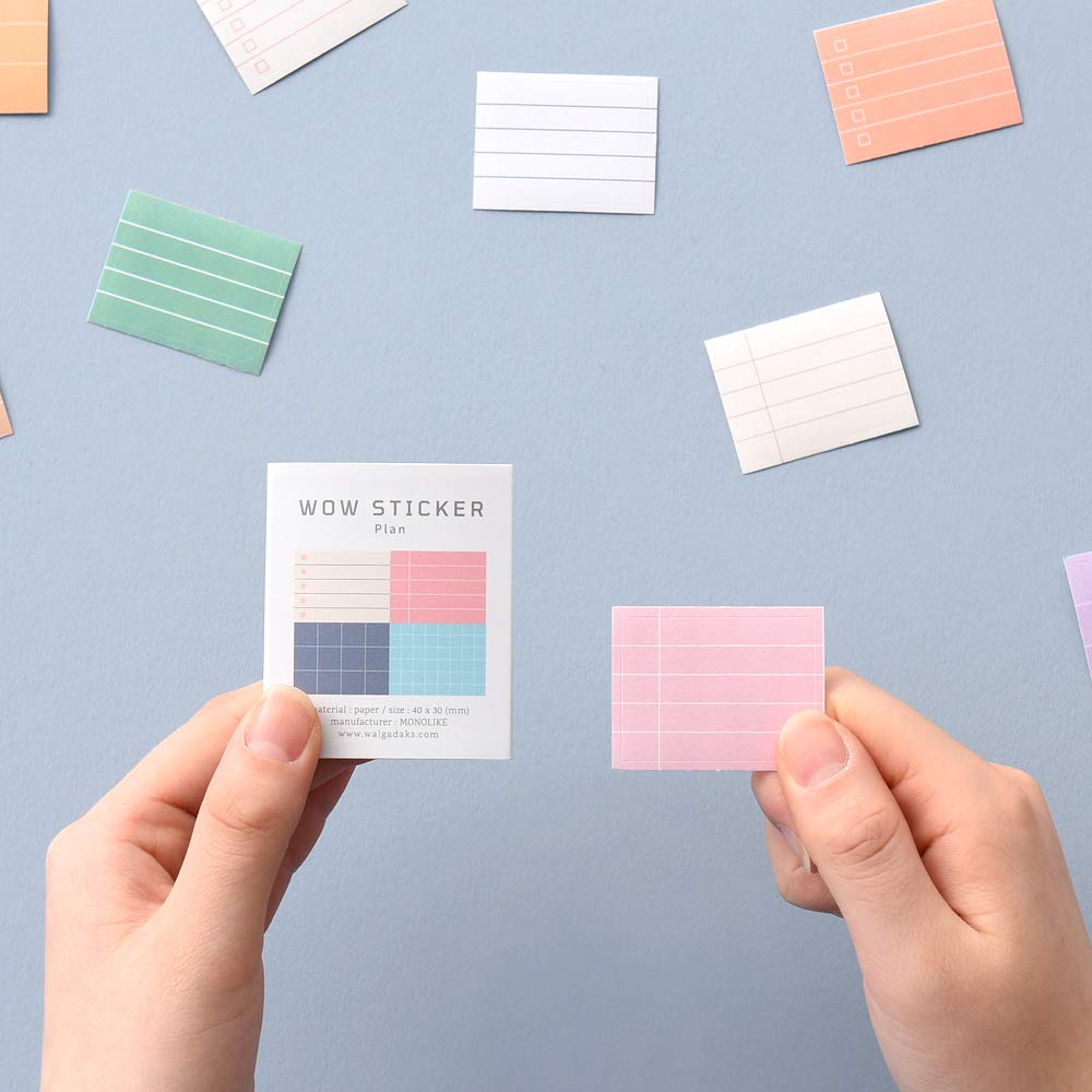 Planner Stickers Monolike Wow Sticker Set - 6 Mini Square Stickers With ...
